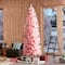 7.5ft. Unlit Pink Pencil Tinsel Artificial Christmas Tree